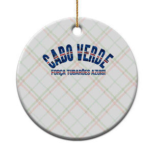 Forca Tubaroes Azuis Cabo Verde National Pride Ceramic Ornament Cape Verde Football Fans Blue Sharks Heritage