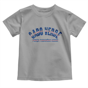 Forca Tubaroes Azuis Cabo Verde National Pride Toddler T Shirt Cape Verde Football Fans Blue Sharks Heritage