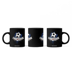 Cabo Verde Flag Football Graphic Coffee Mug Cape Verde Soccer Fans Artistic Pride TS02 Print Your Wear