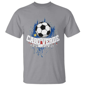 Cabo Verde Flag Football Graphic T Shirt Cape Verde Soccer Fans Artistic Pride