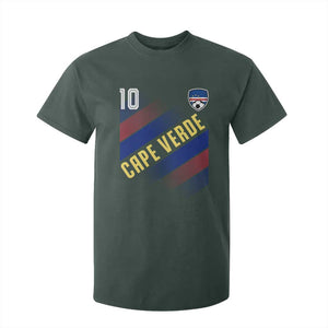 Cape Verde Soccer Jersey Style National Pride T Shirt For Kid Cabo Verde Football Fans Number 10 Athletic