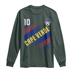 Cape Verde Soccer Jersey Style National Pride Long Sleeve Shirt Cabo Verde Football Fans Number 10 Athletic