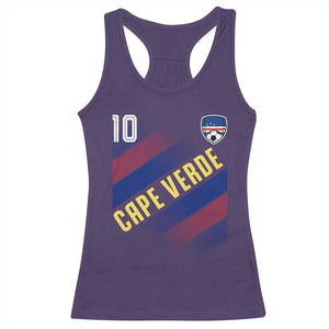 Cape Verde Soccer Jersey Style National Pride Racerback Tank Top Cabo Verde Football Fans Number 10 Athletic