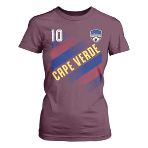 Cape Verde Soccer Jersey Style National Pride T Shirt For Women Cabo Verde Football Fans Number 10 Athletic