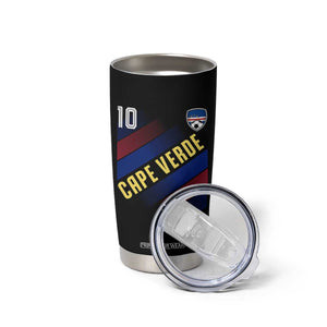 Cape Verde Soccer Jersey Style National Pride Tumbler Cup Cabo Verde Football Fans Number 10 Athletic