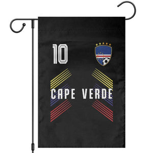 Cabo Verde Football Crest Pride Jersey Style Garden Flag Cape Verde Soccer Fan Number 10 Athletic