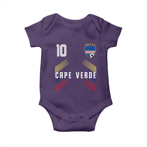 Cabo Verde Football Crest Pride Jersey Style Baby Onesie Cape Verde Soccer Fan Number 10 Athletic