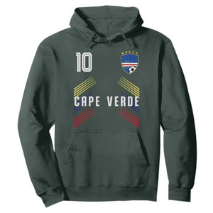 Cabo Verde Football Crest Pride Jersey Style Hoodie Cape Verde Soccer Fan Number 10 Athletic