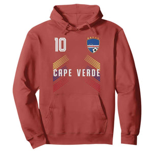 Cabo Verde Football Crest Pride Jersey Style Hoodie Cape Verde Soccer Fan Number 10 Athletic