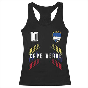 Cabo Verde Football Crest Pride Jersey Style Racerback Tank Top Cape Verde Soccer Fan Number 10 Athletic