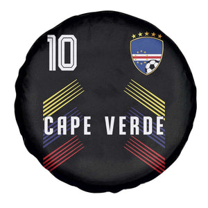 Cabo Verde Football Crest Pride Jersey Style Spare Tire Cover Cape Verde Soccer Fan Number 10 Athletic