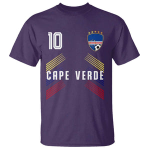 Cabo Verde Football Crest Pride Jersey Style T Shirt Cape Verde Soccer Fan Number 10 Athletic