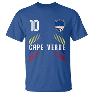Cabo Verde Football Crest Pride Jersey Style T Shirt Cape Verde Soccer Fan Number 10 Athletic