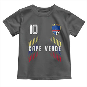 Cabo Verde Football Crest Pride Jersey Style Toddler T Shirt Cape Verde Soccer Fan Number 10 Athletic