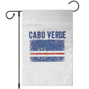 Cabo Verde Distressed Flag National Pride Garden Flag Cape Verde Heritage Pride Retro Grunge Graphic TS02 White Print Your Wear