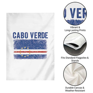Cabo Verde Distressed Flag National Pride Garden Flag Cape Verde Heritage Pride Retro Grunge Graphic TS02 Print Your Wear