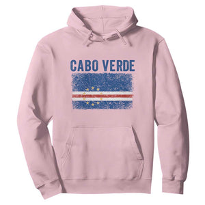 Cabo Verde Distressed Flag National Pride Hoodie Cape Verde Heritage Pride Retro Grunge Graphic