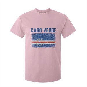 Cabo Verde Distressed Flag National Pride T Shirt For Kid Cape Verde Heritage Pride Retro Grunge Graphic