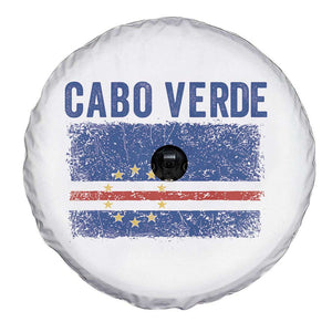 Cabo Verde Distressed Flag National Pride Spare Tire Cover Cape Verde Heritage Pride Retro Grunge Graphic TS02 Print Your Wear