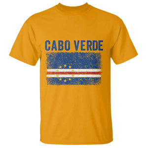 Cabo Verde Distressed Flag National Pride T Shirt Cape Verde Heritage Pride Retro Grunge Graphic