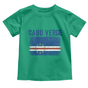 Cabo Verde Distressed Flag National Pride Toddler T Shirt Cape Verde Heritage Pride Retro Grunge Graphic