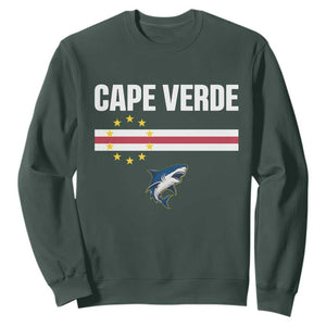 Cape Verde Flag Blue Shark Heritage Sweatshirt Cabo Verde Verdean Pride Soccer Football Fans