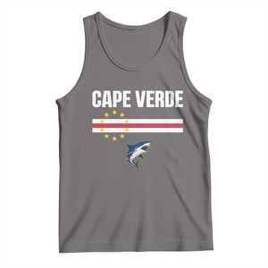 Cape Verde Flag Blue Shark Heritage Tank Top Cabo Verde Verdean Pride Soccer Football Fans