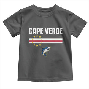 Cape Verde Flag Blue Shark Heritage Toddler T Shirt Cabo Verde Verdean Pride Soccer Football Fans