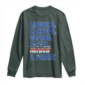 Cape Verde Traditional Food & Drinks List Long Sleeve Shirt Cabo Verdean Cachupa Grogue Heritage Gift