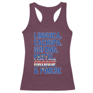 Cape Verde Traditional Food & Drinks List Racerback Tank Top Cabo Verdean Cachupa Grogue Heritage Gift