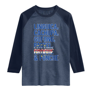Cape Verde Traditional Food & Drinks List Raglan Shirt Cabo Verdean Cachupa Grogue Heritage Gift
