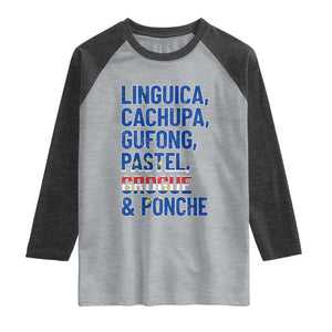 Cape Verde Traditional Food & Drinks List Raglan Shirt Cabo Verdean Cachupa Grogue Heritage Gift