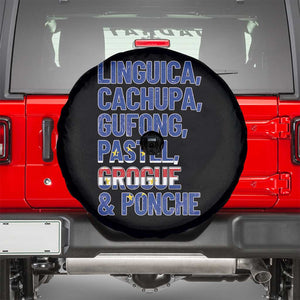 Cape Verde Traditional Food & Drinks List Spare Tire Cover Cabo Verdean Cachupa Grogue Heritage Gift TS02 Black Print Your Wear