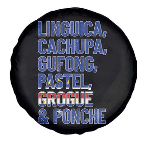 Cape Verde Traditional Food & Drinks List Spare Tire Cover Cabo Verdean Cachupa Grogue Heritage Gift TS02 Print Your Wear