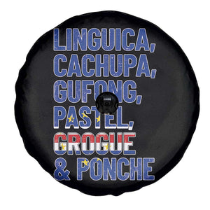 Cape Verde Traditional Food & Drinks List Spare Tire Cover Cabo Verdean Cachupa Grogue Heritage Gift TS02 Print Your Wear