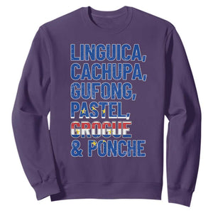 Cape Verde Traditional Food & Drinks List Sweatshirt Cabo Verdean Cachupa Grogue Heritage Gift