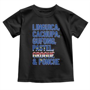 Cape Verde Traditional Food & Drinks List Toddler T Shirt Cabo Verdean Cachupa Grogue Heritage Gift