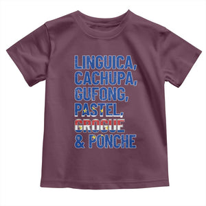 Cape Verde Traditional Food & Drinks List Toddler T Shirt Cabo Verdean Cachupa Grogue Heritage Gift