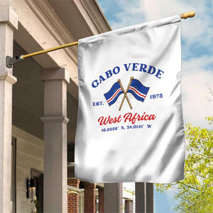 Cabo Verde West Africa Crossed Flags Garden Flag Cape Verde Est 1975 Retro National Pride