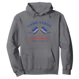 Cabo Verde West Africa Crossed Flags Hoodie Cape Verde Est 1975 Retro National Pride