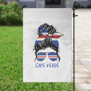 Cape Verde Messy Bun Girl Flag Sunglasses Graphic Garden Flag Cabo Verde Women National Pride Gift
