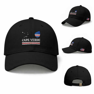 Cape Verde Country Map Shield Emblem Baseball Cap Cabo Verde Roots National Pride Gift