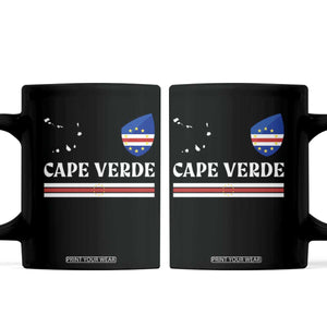 Cape Verde Country Map Shield Emblem Coffee Mug Cabo Verde Roots National Pride Gift