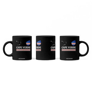 Cape Verde Country Map Shield Emblem Coffee Mug Cabo Verde Roots National Pride Gift
