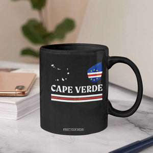 Cape Verde Country Map Shield Emblem Coffee Mug Cabo Verde Roots National Pride Gift