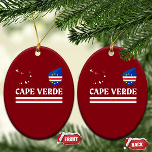 Cape Verde Country Map Shield Emblem Ceramic Ornament Cabo Verde Roots National Pride Gift