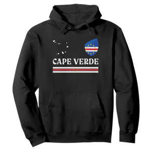 Cape Verde Country Map Shield Emblem Hoodie Cabo Verde Roots National Pride Gift