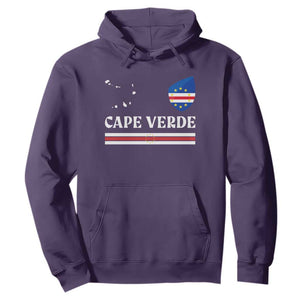 Cape Verde Country Map Shield Emblem Hoodie Cabo Verde Roots National Pride Gift