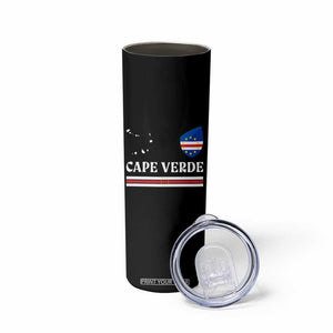 Cape Verde Country Map Shield Emblem Skinny Tumbler Cabo Verde Roots National Pride Gift