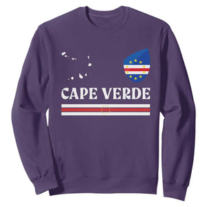 Cape Verde Country Map Shield Emblem Sweatshirt Cabo Verde Roots National Pride Gift